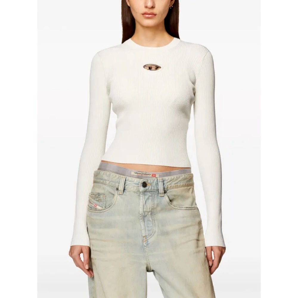 Diesel logo plaque sweater top
